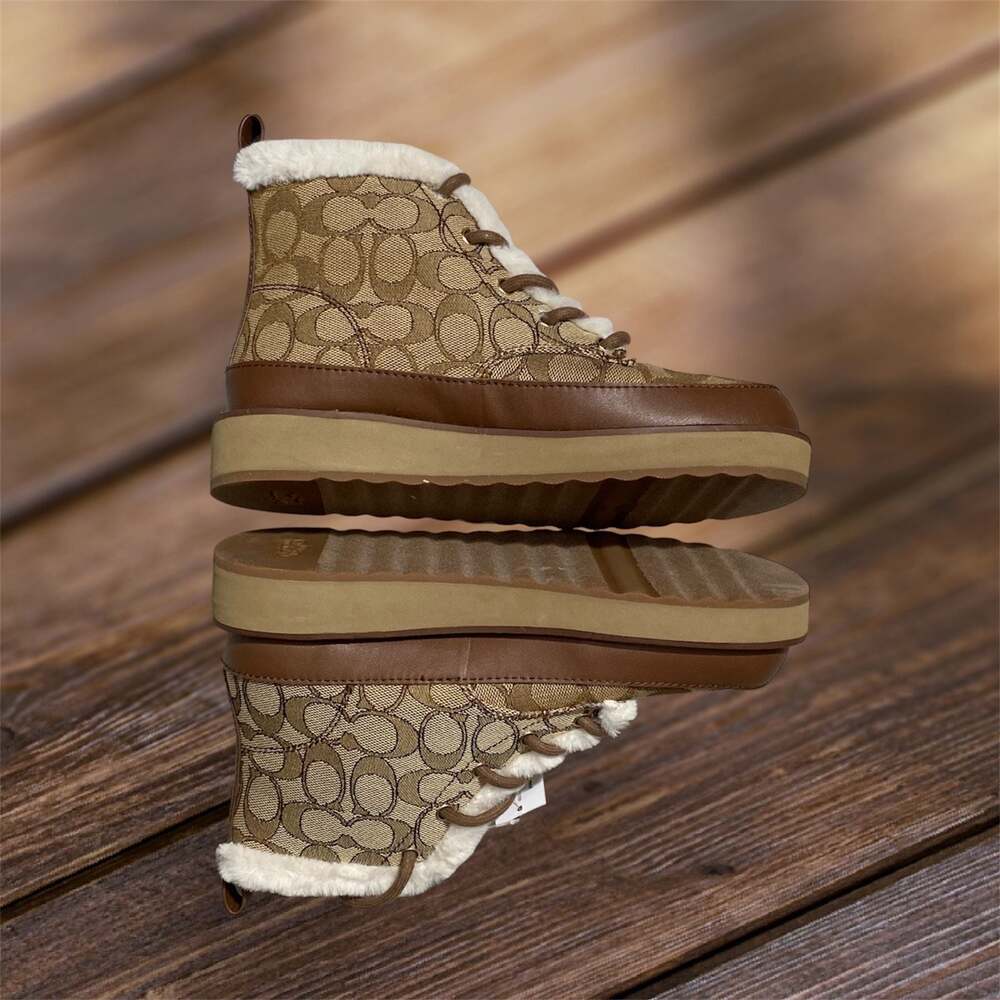 IMANI JACQUARD BOOT KHAKI/SADDLE CE318 KH/SD  Size 6.5B - Picture 3 of 6